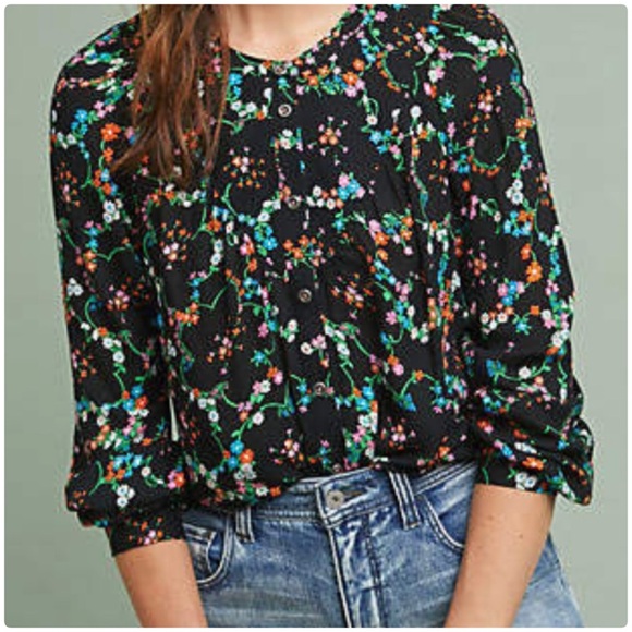 Anthropologie Tops - Avignon Floral Button Down Shirt